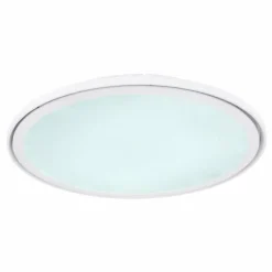 Luminaires Globo Lighting Plafonnier Globo SAMU LED Blanc, 1 lumière, Télécommandes, Changeur de couleurs* Éclairage Led