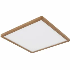 Lampes En Bois-Luminaires Globo Lighting Plafonnier Globo SAPANA LED Couleur bois, Blanc, 1 lumière