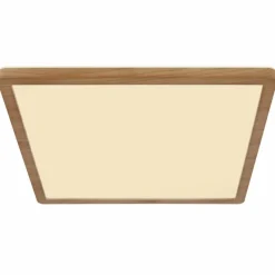 Lampes En Bois-Luminaires Globo Lighting Plafonnier Globo SAPANA LED Couleur bois, Blanc, 1 lumière