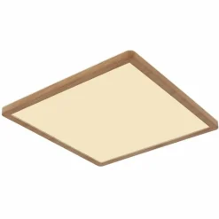 Lampes En Bois-Luminaires Globo Lighting Plafonnier Globo SAPANA LED Couleur bois, Blanc, 1 lumière