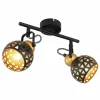 Lampes Dorées-Luminaires Globo Lighting Plafonnier Globo SARRA Noir, 2 lumières