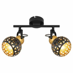 Lampes Dorées-Luminaires Globo Lighting Plafonnier Globo SARRA Noir, 2 lumières