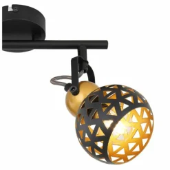 Lampes Dorées-Luminaires Globo Lighting Plafonnier Globo SARRA Noir, 2 lumières