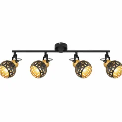 Lampes Dorées-Luminaires Globo Lighting Plafonnier Globo SARRA Noir, 4 lumières