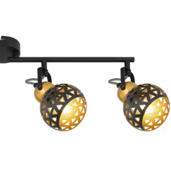 Lampes Dorées-Luminaires Globo Lighting Plafonnier Globo SARRA Noir, 4 lumières