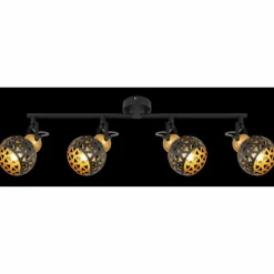 Lampes Dorées-Luminaires Globo Lighting Plafonnier Globo SARRA Noir, 4 lumières