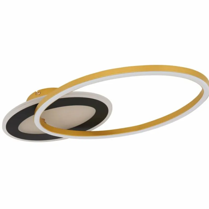 Lampes Dorées-Luminaires Globo Lighting Plafonnier Globo SILLA LED Or, Noir, 1 lumière, Télécommandes