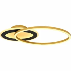 Lampes Dorées-Luminaires Globo Lighting Plafonnier Globo SILLA LED Or, Noir, 1 lumière, Télécommandes