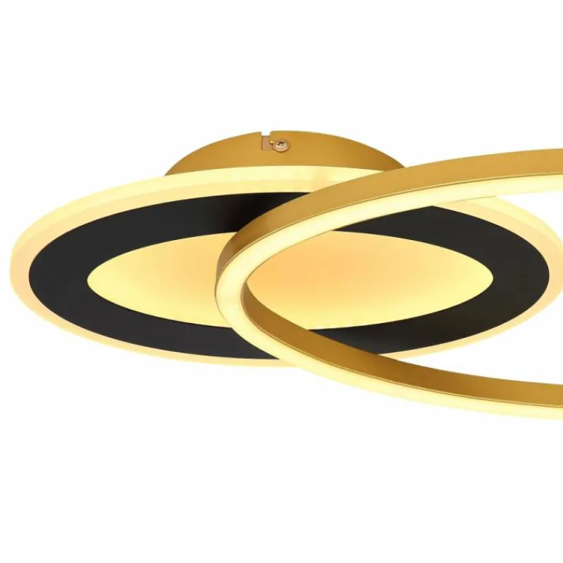 Lampes Dorées-Luminaires Globo Lighting Plafonnier Globo SILLA LED Or, Noir, 1 lumière, Télécommandes
