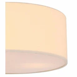 Lampes En Tissu-Luminaires Globo Lighting Plafonnier Globo SIMONE Blanc, 3 lumières