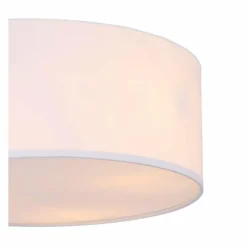 Lampes En Tissu-Luminaires Globo Lighting Plafonnier Globo SIMONE Blanc, 3 lumières