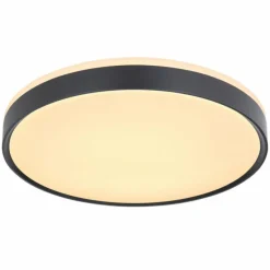 Luminaires Globo Lighting Plafonnier Globo SONNY LED Noir, Blanc, 1 lumière, Télécommandes* Éclairage Led