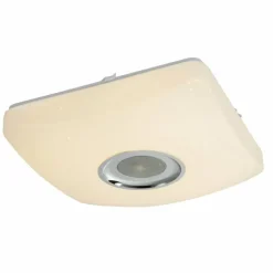 Luminaires Globo Lighting Plafonnier Globo SQUARE LED Blanc, 1 lumière, Télécommandes, Changeur de couleurs