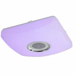 Luminaires Globo Lighting Plafonnier Globo SQUARE LED Blanc, 1 lumière, Télécommandes, Changeur de couleurs