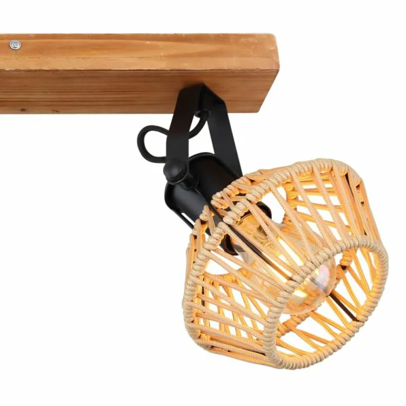 Style Boho-Chic-Luminaires Globo Lighting Plafonnier Globo STRAHLER Noir, 3 lumières