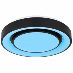 Luminaires Globo Lighting Plafonnier Globo SULLY LED Noir, 1 lumière, Télécommandes, Changeur de couleurs* Éclairage Led