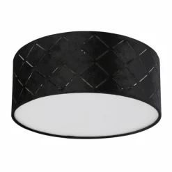 Lampes En Tissu-Luminaires Globo Lighting Plafonnier Globo SUNNA Noir, 1 lumière