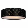 Lampes En Tissu-Luminaires Globo Lighting Plafonnier Globo SUNNA Noir, 2 lumières