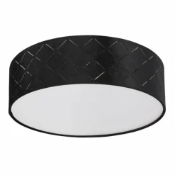 Lampes En Tissu-Luminaires Globo Lighting Plafonnier Globo SUNNA Noir, 2 lumières