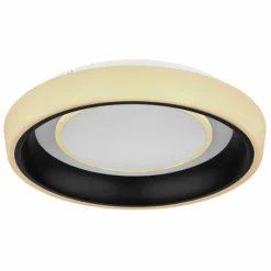 Luminaires Globo Lighting Plafonnier Globo TABANO LED Noir, 1 lumière, Télécommandes* Éclairage Led