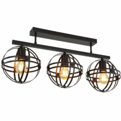 Luminaires Globo Lighting Plafonnier Globo TAMARA Noir, 3 lumières* Plafonniers