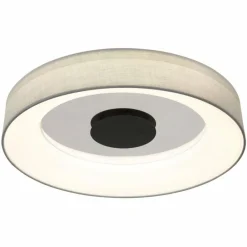 Lampes En Tissu-Luminaires Globo Lighting Plafonnier Globo TERPSA LED Noir, Blanc, 1 lumière, Télécommandes