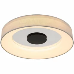 Lampes En Tissu-Luminaires Globo Lighting Plafonnier Globo TERPSA LED Noir, Blanc, 1 lumière, Télécommandes