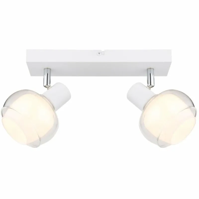 Luminaires Globo Lighting Plafonnier Globo TOKKI Blanc, 2 lumières