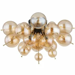 Luminaires Globo Lighting Plafonnier Globo UDO Noir, 3 lumières