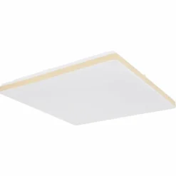 Lampes En Bois-Luminaires Globo Lighting Plafonnier Globo ULLY LED Blanc, 1 lumière, Télécommandes, Changeur de couleurs