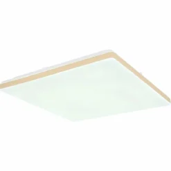 Lampes En Bois-Luminaires Globo Lighting Plafonnier Globo ULLY LED Blanc, 1 lumière, Télécommandes, Changeur de couleurs