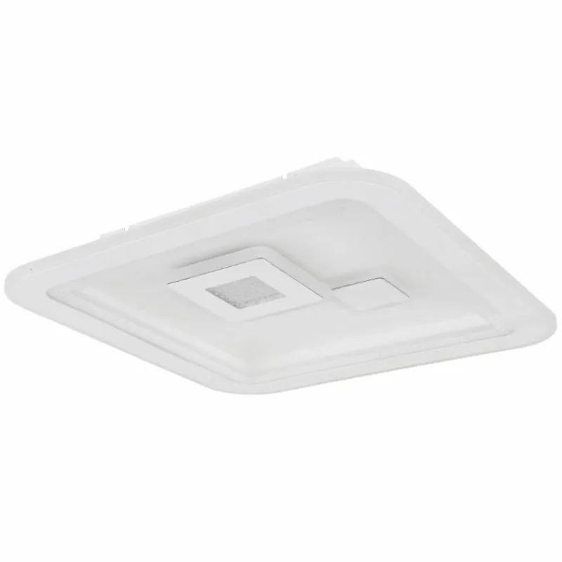 Luminaires Globo Lighting Plafonnier Globo VALERIA LED Chrome, Blanc, 1 lumière, Télécommandes* Éclairage Led