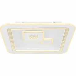 Luminaires Globo Lighting Plafonnier Globo VALERIA LED Chrome, Blanc, 1 lumière, Télécommandes* Éclairage Led