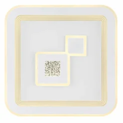 Luminaires Globo Lighting Plafonnier Globo VALERIA LED Chrome, Blanc, 1 lumière, Télécommandes* Éclairage Led