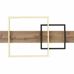 Lampes En Bois-Luminaires Globo Lighting Plafonnier Globo VANNI LED Couleur bois, Noir, 1 lumière