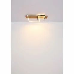 Lampes En Bois-Luminaires Globo Lighting Plafonnier Globo VANNI LED Couleur bois, Blanc, 1 lumière