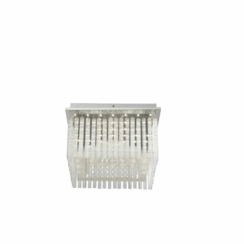 Luminaires Globo Lighting Plafonnier Globo Vince LED Chrome, 1 lumière