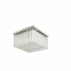 Luminaires Globo Lighting Plafonnier Globo Vince LED Chrome, 1 lumière