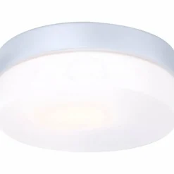 Luminaires Globo Lighting Plafonnier Globo VRANOS Acier inoxydable, Argenté, Blanc, 1 lumière
