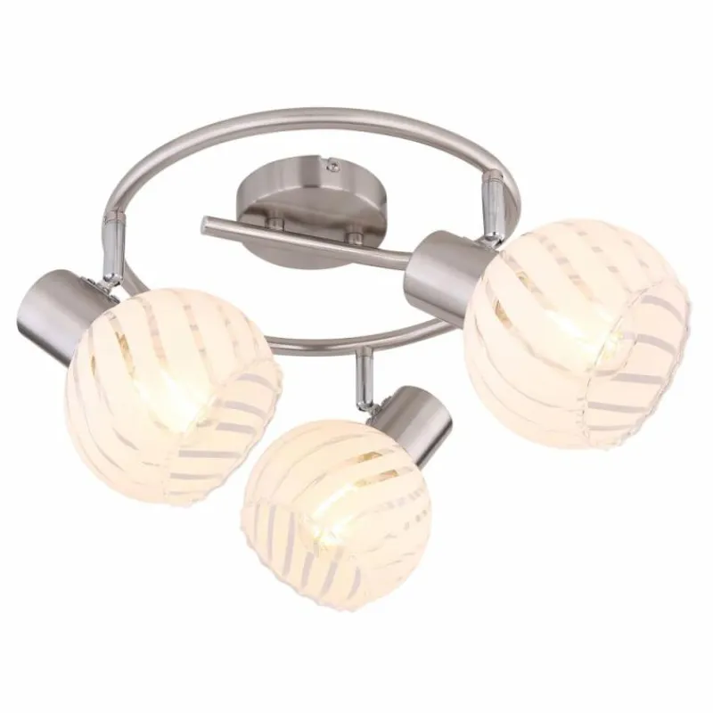 Luminaires Globo Lighting Plafonnier Globo WILLY Nickel mat, 3 lumières