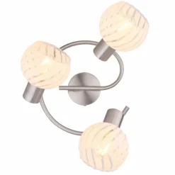 Luminaires Globo Lighting Plafonnier Globo WILLY Nickel mat, 3 lumières