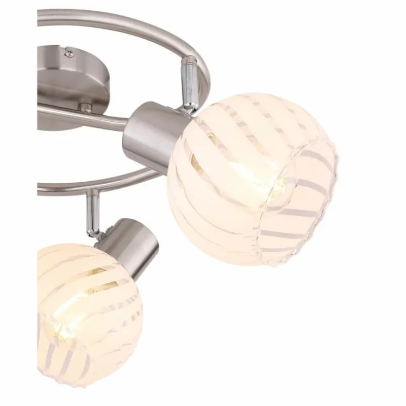Luminaires Globo Lighting Plafonnier Globo WILLY Nickel mat, 3 lumières