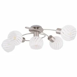 Luminaires Globo Lighting Plafonnier Globo WILLY Nickel mat, 5 lumières