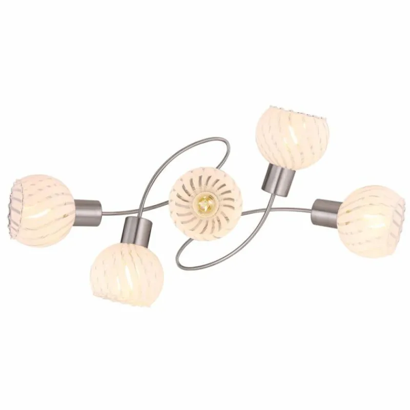 Luminaires Globo Lighting Plafonnier Globo WILLY Nickel mat, 5 lumières