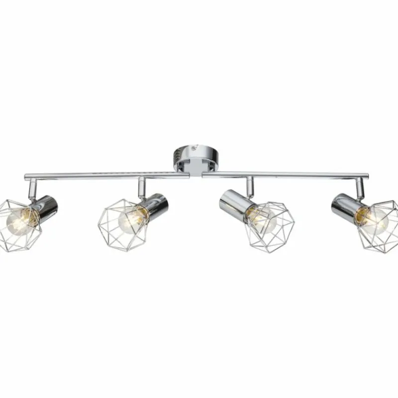 Luminaires Globo Lighting Plafonnier Globo XARA Chrome, 4 lumières* Plafonniers