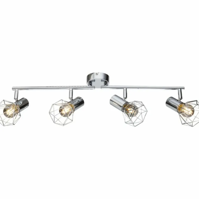Luminaires Globo Lighting Plafonnier Globo XARA Chrome, 4 lumières* Plafonniers