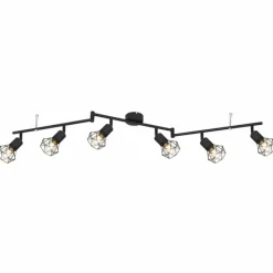 Luminaires Globo Lighting Plafonnier Globo XARA Noir, 6 lumières* Spots Et Projecteurs