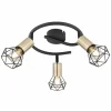 Luminaires Globo Lighting Plafonnier Globo XARA Vieux laiton, Noir, 3 lumières* Plafonniers