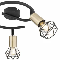 Luminaires Globo Lighting Plafonnier Globo XARA Vieux laiton, Noir, 3 lumières* Plafonniers