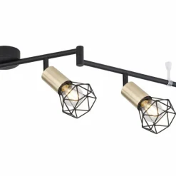 Luminaires Globo Lighting Plafonnier Globo XARA Vieux laiton, Noir, 6 lumières* Plafonniers